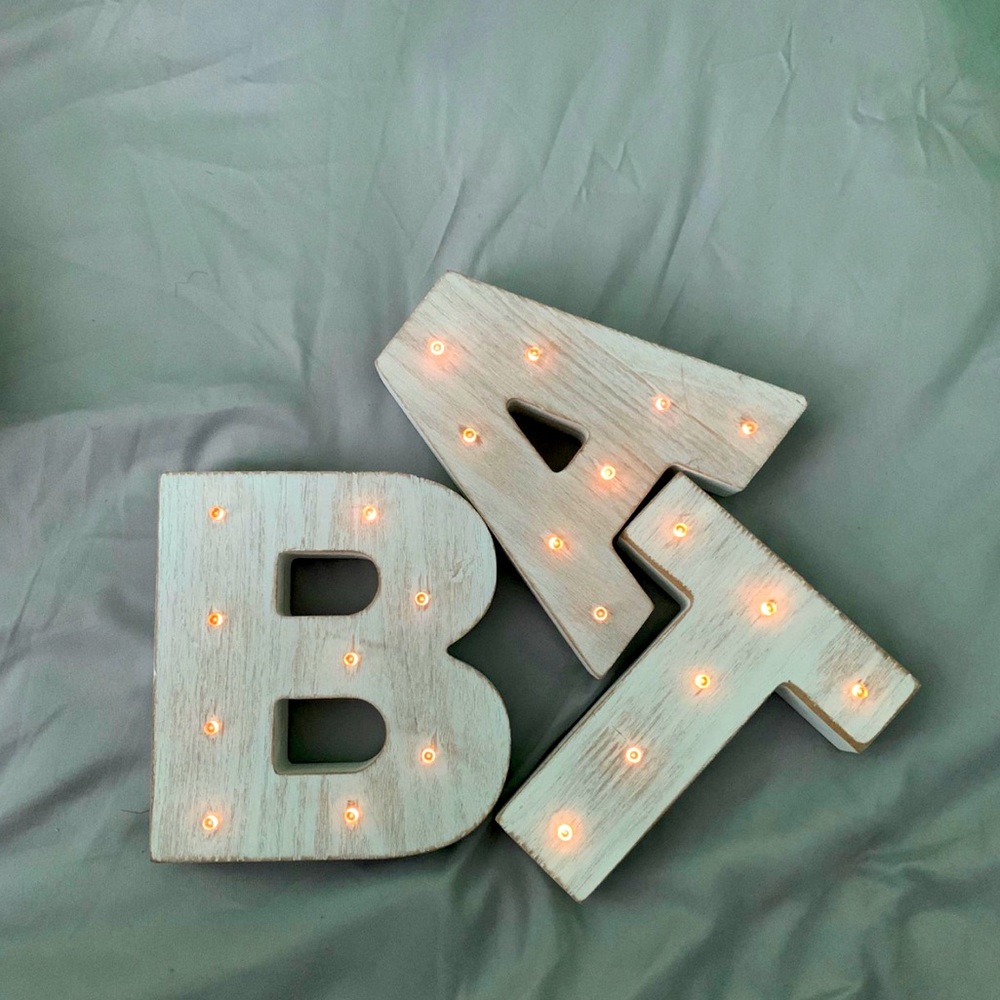 Letter lights A, B, T